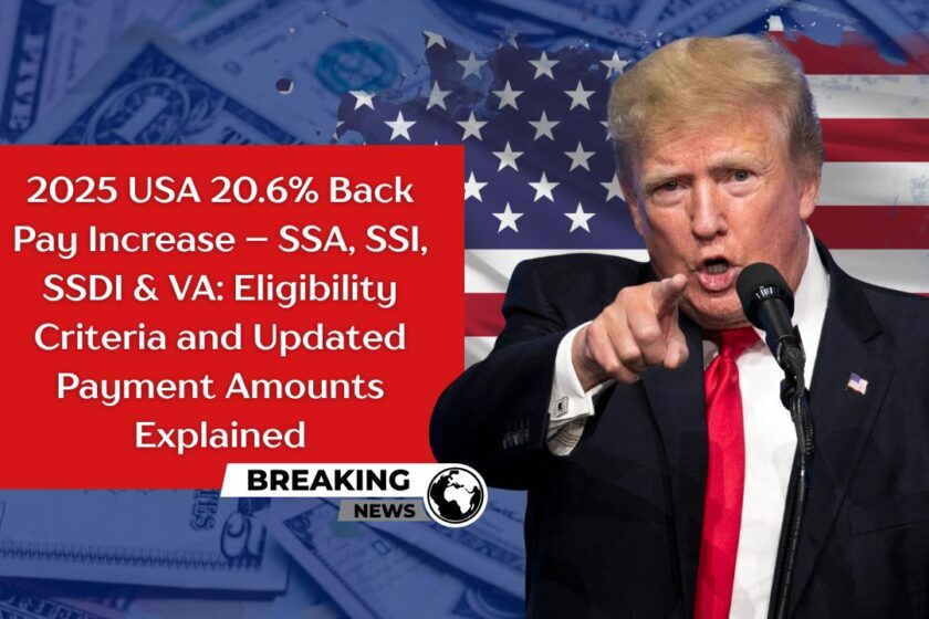 2025 USA 20.6% Back Pay Increase – SSA, SSI, SSDI & VA Eligibility Criteria and Updated Payment Amounts Explained